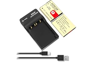 HOSAN NP-BG1 Batería para de 2 Batería Recargable Compatible con Sony NP-BG1, DSC-HX9V, DSC-H70, DSC-H50, DSC-H55, DSC-H90, DSC-W290, DSC-H20, DSC-W80, DSC-HX5V, DSC-W55