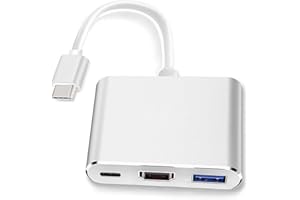 YMY Adattatore da USB-C a HDMI (supporta 4K/30Hz), cavo convertitore 3 in 1 di tipo C per MacBook Pro, MacBook, Mac Pro, iMac, Chromebook e altri dispositivi USB 3.0 di tipo C