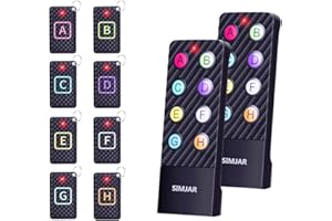 Simjar Schlüsselfinder mit zusätzlichem RF-Transmitter und Lanyards, kabelloser RF-Tracker, unterstützt Fernbedienung mit lautem Signalton â€“ börse, Telefon, Brille