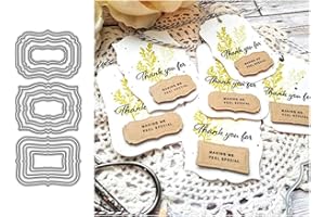 VORAGA Benoon Fustelle da Taglio, Etichette Metallo Fai da Te Scrapbook Carte di Carta in Rilievo Che Fanno Stencil Argento