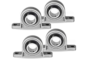 yotutun 4 Stück KP004 Kugellager Lagerbock, 20MM Stehlager Set Flanschlager Gehäuselager Flanschbohrung Lager Montageblock Zinklegierung Einsatzkugellager Lagersitz Stehlagereinhei