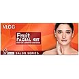 VLCC Salon Series Fruit Facial Kit - ( 6 Facials ) - 300 g | At Home Fruit Facial | Tightens Skin, Lightens Dark Spots & Brightens Skin Tone | Papaya, Cucumber, Peach, Orange & Green Apple.