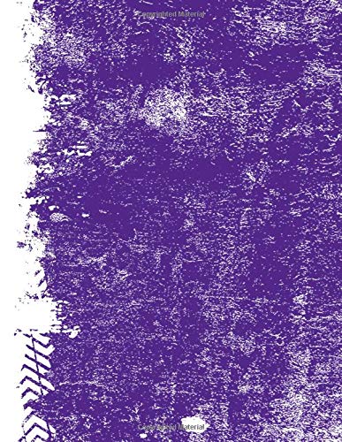 Purple And White: (8.5x11 Dot Grid) Blank Journal Grunge School Color Notebook por Belle Journals