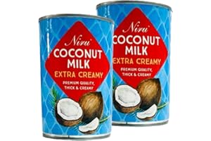 GENERIC Niru's Coconut Milk Extra Creamy Tin- 400ml, Extra Creamy, Thick & Creamy, Perfect for Cooking & Baking, No Additives (Pack of 2)