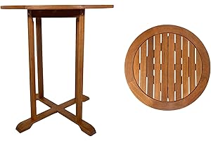 ZStyle Juego de mesa + 2 sillas de madera de jardín para exterior, terraza, patio, balcón plegables (1 mesa)