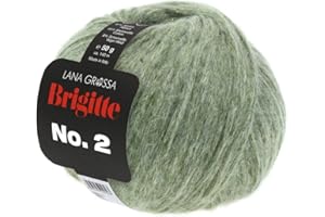 ‎LANA GROSSA LANA GROSSA Brigitte Nr.2 | Edle Netzgarnstruktur aus Alpaka und Baumwolle | Handstrickgarn aus 47% Alpaka, 45% Baumwolle & 8% Schurwolle | 50g Wolle zum Stricken & Häkeln | 140m Garn FB 18