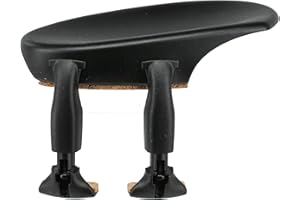 Barbada Wittner, barbada lateral violín 1/2-1/4, plástico de alta tecnología, anatómicamente diseñado, probado para alergias, con destornillador, negro, Made in Germany, 250131