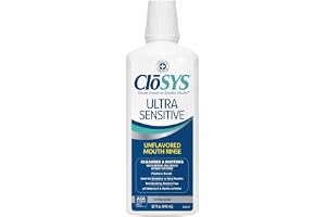 Dental Care Set: CloSiS Mouthwash, 32 oz + LUXPAKS Tongue Scraper | CloSIS Mouthwash, Unflavored, Sensitive Mouth, 32 oz, Tongue Scraper, Daily Oral Care