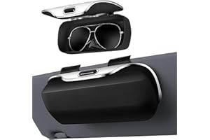 Sightday Brillenhalter Für Auto Mit Haken,Sonnenbrillenhalter Auto Mit Gefüttert,Brillenetui Auto,Tragbarer Sonnenbrillenhalter Für Sonnenblende,Auto Brillenetui,Auto Zubehör(Schwarz)