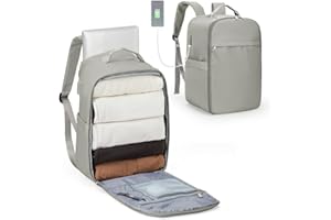 WEPLAN Torby Kabinowe 40x20x25 Ryanair Plecak na Bagaż Podręczny Plecak Podróżny Damski Męski Plecak Kabinowy 45x36x20 Torba Easyjet Plecak na co Dzień Plecak na Laptopa Wodoodporny,Szarobrązowy