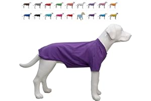 Lovelonglong Pet Clothing Dog Costumes Basic Blank T-Shirt Tee Shirts for Medium Large Dogs Purple XXXL