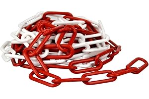 GERMANIA QUALITÄTSWERKZEUGE GERMANIA Absperrkette 5m rot/weiß aus Kunststoff Absperrung für den Außenbereich
