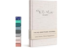 UrBestSelf 6-Minuten Diario de Gratitud (Inglés) - Más Bienestar y Autoconocimiento + Diario Personal - Mindfulness, Meditación, Journaling Notebook para Adultos 2025