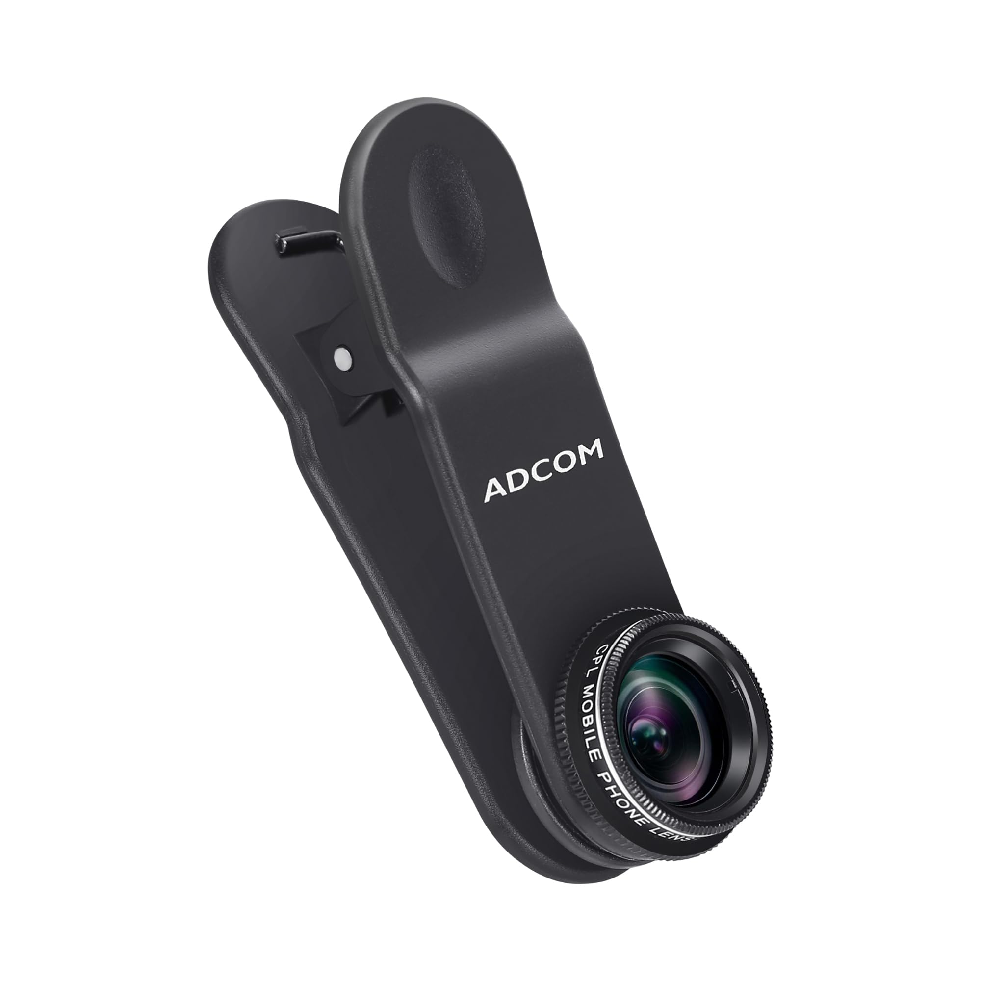 Adcom CPL (Circular Polarizer/Linear) Filter Mobile Phone Camera Lens - Compatible with All iPhone & Android Smartphones (Black)