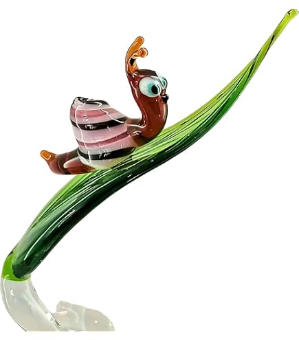 Orchideenstab Mit Schnecke - Bunt, Handgefertigt Aus Glas, Ca. 48 Cm - Deko & Stütze