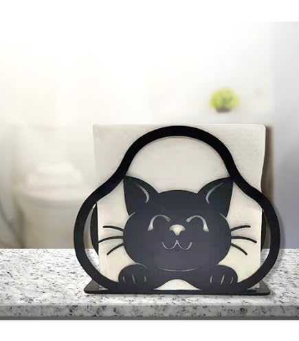 SUPERDANT Serviettenhalter – Schwarzes Eisen, Design Wie Ein Wasserkocher, 12,5x9x5 Cm