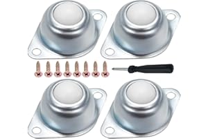 Nuyoah Möbelrollen Klein Kugelrollen Schwerlast Förderrolle 4Stk Kugelrolle Nylon Ball Transfer Möbeln Maschinen und Gepäck Schiebe Transfer (16mm Rund)