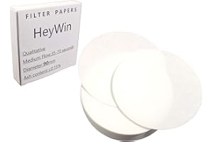 HeyWin Filterpapier Rund Labor, 9 cm, 100 Stück, für Filterpapier, Wissenschaftsexperiment, auch für Ölindustrie-Test (90mm)