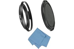 SIOTI Kamera 55mm Gegenlichtblende, Mattbehandlung innen, Aluminiumlegierung, Aush?hlungsstil, Ultra d¨¹nn, Kompatibel mit Allgemeinen Kameraobjektiven von Nikon Canon Sony Und Andere