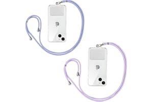 Yoedge Universelle Lanières de Téléphone en Bandoulière avec Patch, Adjustable Réglable Amovible en Nylon Pendentifs Collier de Longe Porte-clés Cordon pour Plupart de Téléphones Intelligents