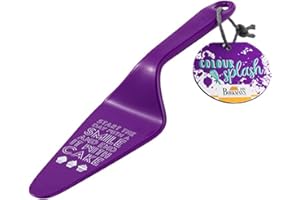 RBV BIRKMANN Birkmann, Colour Kitchen, paletta per torte con scritta, in plastica di alta qualità, per alimenti, indeformabile, lavabile in lavastoviglie, viola, 26 x 6 cm, 429765