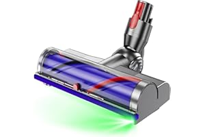 QWYTLROX Brosse de Rechange Compatible avec Dyson V15, V11, V10, V8, V7, Tête de Nettoyage Motorisée à Entraînement Direct avec LED, Brosse Sol pour Parquet, Carrelage et Moquette