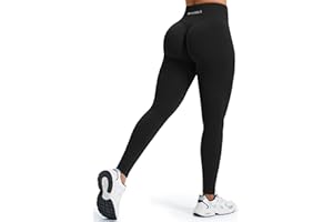 JOYSPELS Seamless Gym Leggings for Women - High Waisted Ruched Scrunch Bums Lifting Activewear Leggings Workout Running Sports Womens Yoga Pants