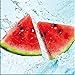 Produktbild artissimo, Glasbild, 50x50cm, AG8559A, Splash II, Küchen-Bild, Wassermelone, Bild aus Glas, moderne Wanddekoration aus Glas, Wandbild Wohnzimmer modern