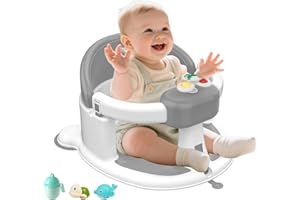 G TALECO GEAR Baby Badewanne, Badewannensitz Baby Ab 6 Monate, 360° Rundumschutz Für Babys, Badewanne Mit 3 Starken Saugnäpfen, Dusche, Geschenk Für Neugeborene Und Junge Mütter
