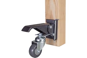 POWERTEC 17002 Heavy Duty Retractable Workbench Casters Kit with Quick Release Plate & 400 lbs Total Loads, 2-1/2 Inch Stepdown Caster Wheels Set of 4 for Workbench, Tables and Stands