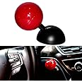 Car Push to Start Button, Rocker, One Button Start Lever, Engine Start Stop Button, Joystick, Full Metal Ball-bar, One-Touch Start Button Starter Cover, Decorative Accessories, Red