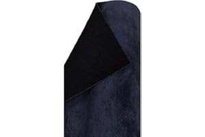 A-Express Plain Soft Plush Velvet Fabric Upholstery Dressmaking Curtain Blind Cushion Velour Material - Navy Blue Half Metre 50cm x 145cm