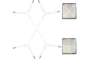 WINKIO Bettlakenspanner Verstellbar, 100-250cm Dreiecksspanner, Elastische Lakenspanner mit Metallclip für Faltenfreie Bettlaken, Matratze, Bügelbrett Sofa Topper (2 Stück)