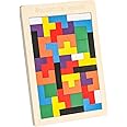 EACHHAHA Wooden Puzzles Box Toys，Montessori Toys Brain Teasers Wooden Puzzle Block，Educational Puzzles Toys, Tangram Puzzles For Kids 3 4 5 6 Years Old