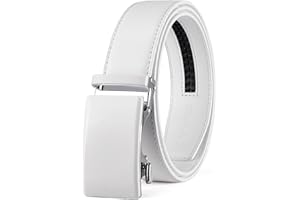 BOSTANTEN Pasek męski, skórzany pasek dla mężczyzn z grzechotką, automatyczne zapięcie, pasek biznesowy, szerokość 35 mm, rozmiar dopasowany