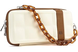 GeekShare Vintage Carry Case Kompatybilny z Nintendo Switch/Switch OLED przenośny Hardshell Slim Travel Carrying Case pasuje do konsoli przełącznika, akcesoria do gier z paskiem akrylowym