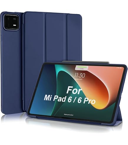 EbestStar - Coque Pour Xiaomi Pad 6, Pad 6 Pro, Etui Slim Cover, Housse Silicone Rabat Magnétique, Bleu Foncé