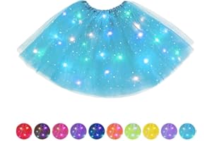 AYBUY Gonna Tulle LED, Gonne Tutu Tulle a 3 Strati da Ballo, Gonna Luminosa LED, LED Tutu Gonna per Carnevale Natale Halloween Matrimonio