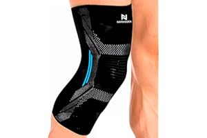 NativoDex Ginocchiera Ortopedica Stabilizzante di Supporto per Menisco e Legamenti - Tutore Ginocchio Antiscivolo di Compressione per Uomo e Donna - Ginocchiere Palestra