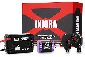 INJORA MBL32 G2 ESC Brushless Impermeabile & Motore Outrunner 1721 Purple Viper per 1/24 Axial SCX24