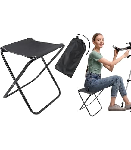 ZDL Tabouret De Camping Pliant - Mini Chaise En Aluminium 27 Cm - Tissu Oxford, Capacité 140 Kg - Léger, Avec Sac - Pour Pêche, Rando, Plage