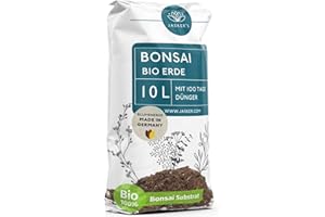 JASKER'S Bonsai Erde Indoor 10 L - Bonsaierde mit 100 Tage Startdünger - Ficus Erde & Bonsaierde Indoor - Ideal zum Umtopfen von Ficus Ginseng & Bonsai - Bonsaisubstrat - Bonsaierde Outdoor