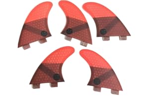 UPSURF Tabla de Surf Tri - Quad Fin Set FCS Aletas Fibra de Vidrio Aletas Thruster