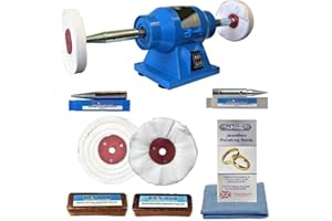 PRO-MAX PROFESSIONAL QUALITY TOOLS Jewellery Polishing Machine Bench Grinder 6" 150W & 4" Jewellery Polishing Kit