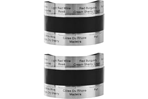 FLYLIN 2 termometri da vino, in acciaio inox, con display LCD, termometro, bottiglia di birra e vino rosso, sensore di temperatura, per vino, spumante, succo di vino, serbatoio dell'acqua