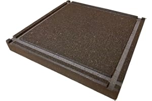 PETRANTIQUA ANDREACAMPAILLASCULTURE Petrantiqua® Piastra Refrattaria Quadrata Artigianale Barbecue in Pietra Lavica Etna Liscia Ruvida da 2 e 3 cm di Spessore Ottima per Carne Pesce e Verdure Pizza Pane (40x40 Cm Liscia Spessore 2 Cm)