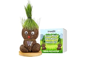 NEDIT Grow Your Own Kits - Grow Your Own Hairy Forest Elf - Perfect Cute and Funny Gift for Men Women Kids - Fresh Grass Plant for Home and Garden Decoration