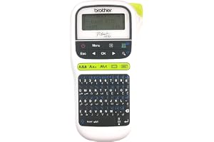 Brother PT-H110 Label Printer, Portable Label Maker, English, Arabic & Farsi Keyboard, Up to 12mm label, White
