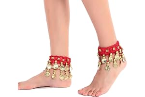 HAYAWW 2 PCS Bracciali per La Danza del Ventre, Belly Dance Braccialetti Polsini da Polso Gioielli di Danza del Ventre Accessorio per Costume da Ballerino per Danza del Ventre per Spettacolo, Festa