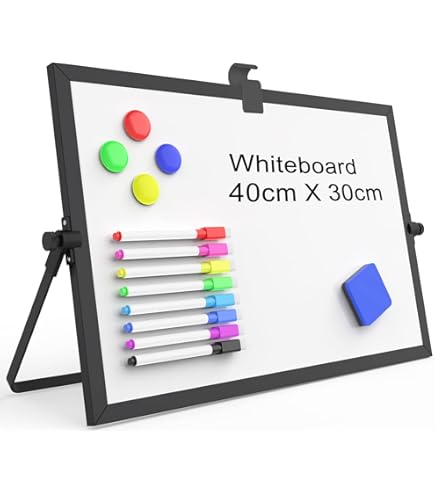 Kit Tableau Avec Stylos Tableau Blanc Magnétique Double Face 30x40 Cm Cyiecw - Pliable, Avec Stylos Et Aimants, Pour Bureau Ou Maison Organisation Maison